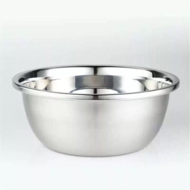 Thau INox size Lớn (D=26cm). Làm bằng loại Inox Cao Cấp - thành Dày - Tiện lợi