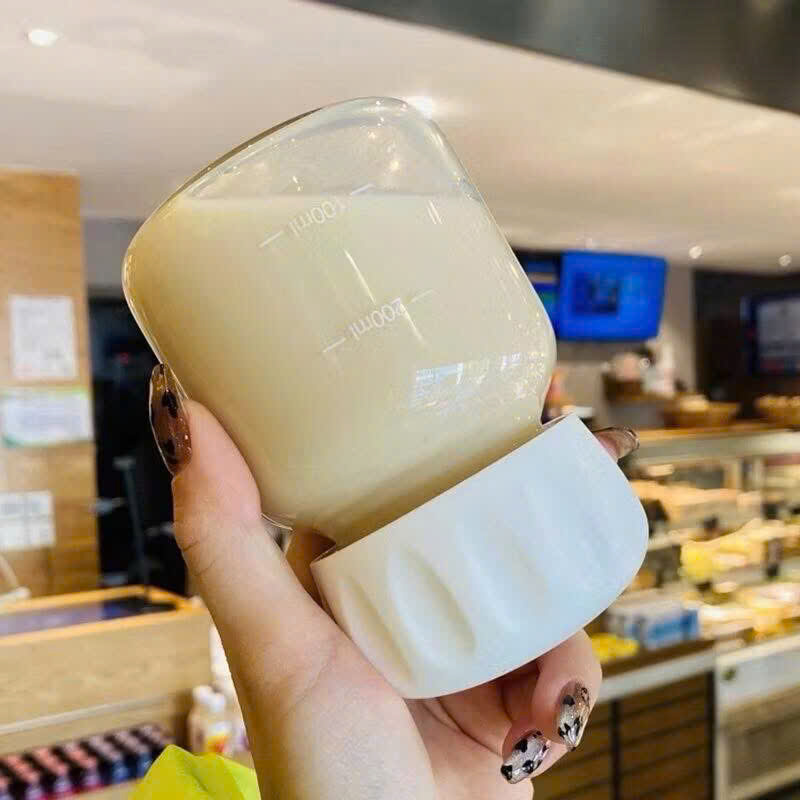 Bình Thủy Tinh Dáng Lùn Chai Thủy Tinh 200ml Chia Vạch Có Nắp Gioăng Kín, Chai Đựng Nước Sữa Cafe Sinh Tố - HÀNG CHÍNH HÃNG MINIIN
