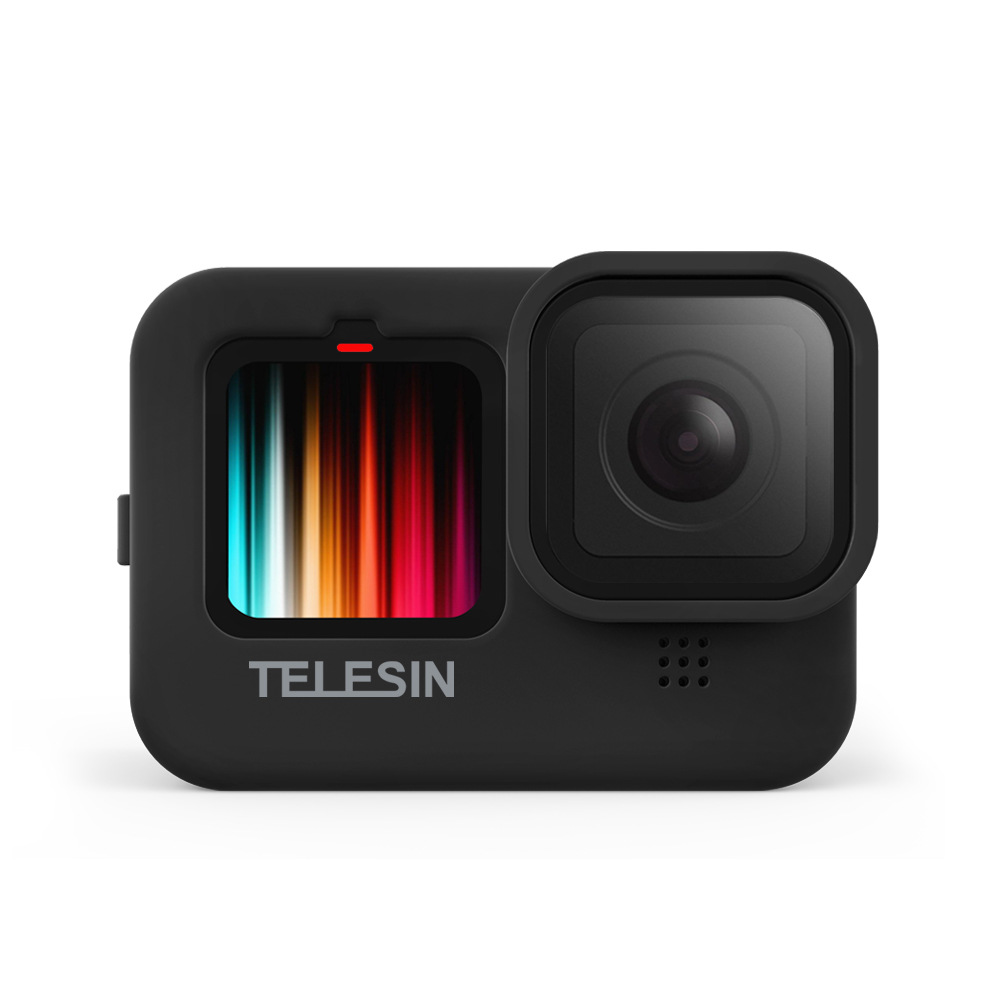 Vỏ silicone kèm nắp che hãng TELESIN dùng cho camera hành động GoPro Hero 9, GoPro Hero 10, GoPro Hero 11