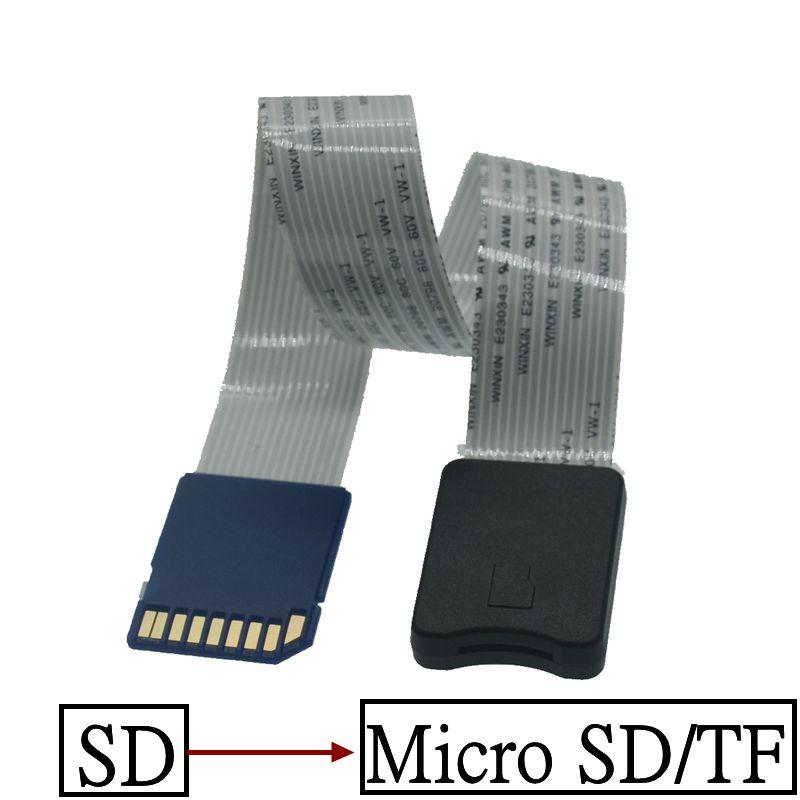 Thẻ SD nữ đến TF Micro SD nam SD đến SD/TF đến TF mở rộng thẻ linh hoạt Bộ chuyển đổi cáp mở rộng Bộ chuyển đổi Drop Ship 10cm-60cm