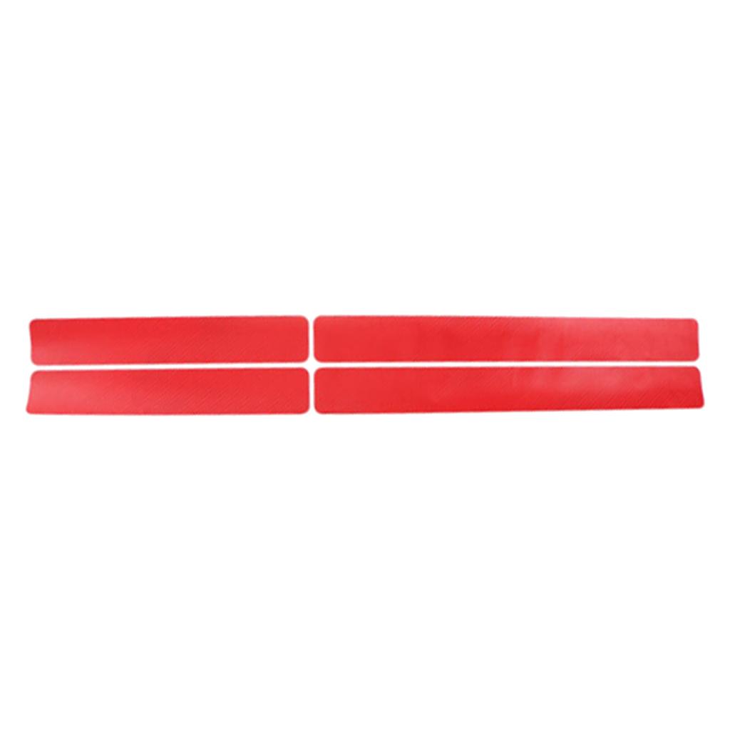4pcs/set 3D Carbon Fiber Car Door Plate Sill Scuff Cover Panel Sticker