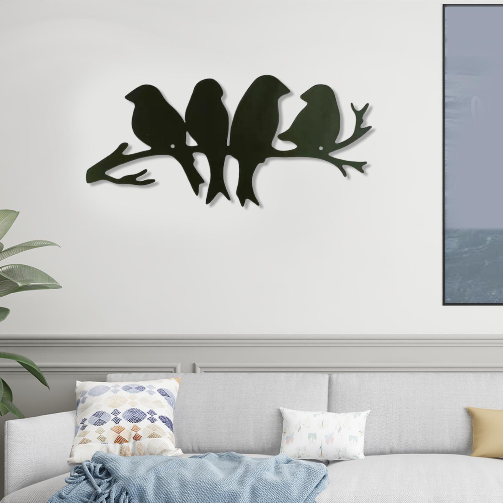 Birds On The Branch Metal Wall Art Ornaments Aesthetic for Bedroom Parties Cafe