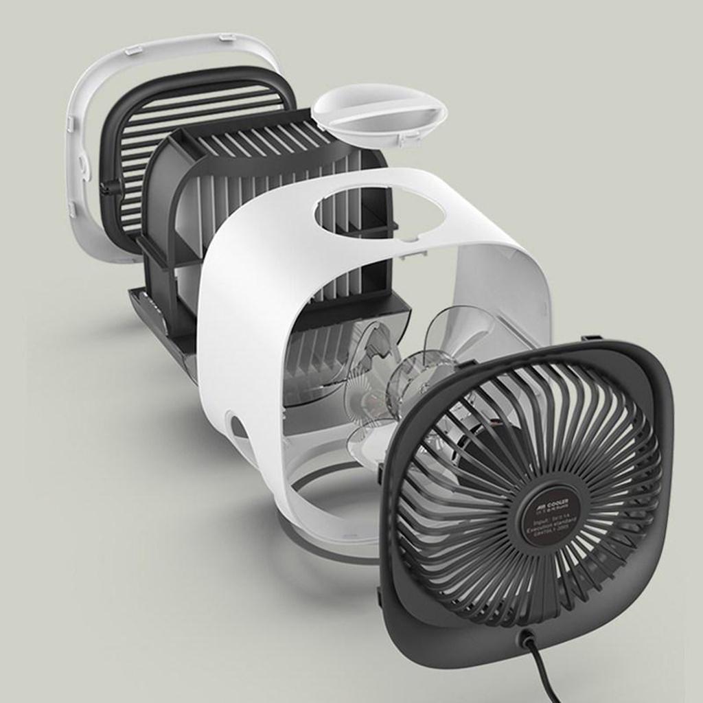 2xPortable Evaporative Air Cooler Fan Cooling Air Conditioner Humidifier White