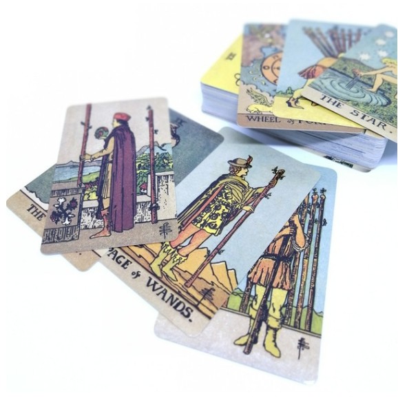 Combo Bộ Bài Bói Smith Waite Tarot – Borderless Edition Cao Cấp và Túi Nhung Đựng Tarot và Khăn Trải Bàn Tarot