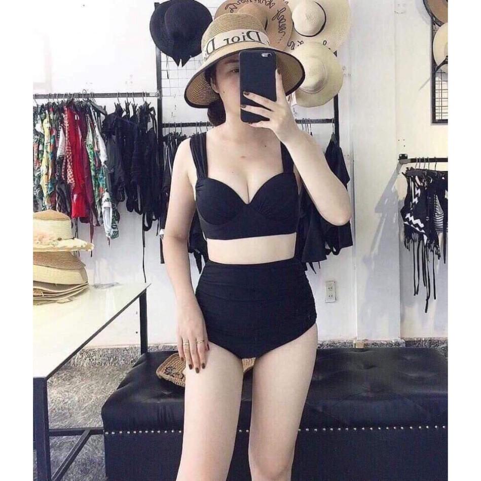 Bikini, bộ bơi áo gọng cúp ngực tay vuông, quần nhún, cực sexcy và tôn dáng - EVA shop