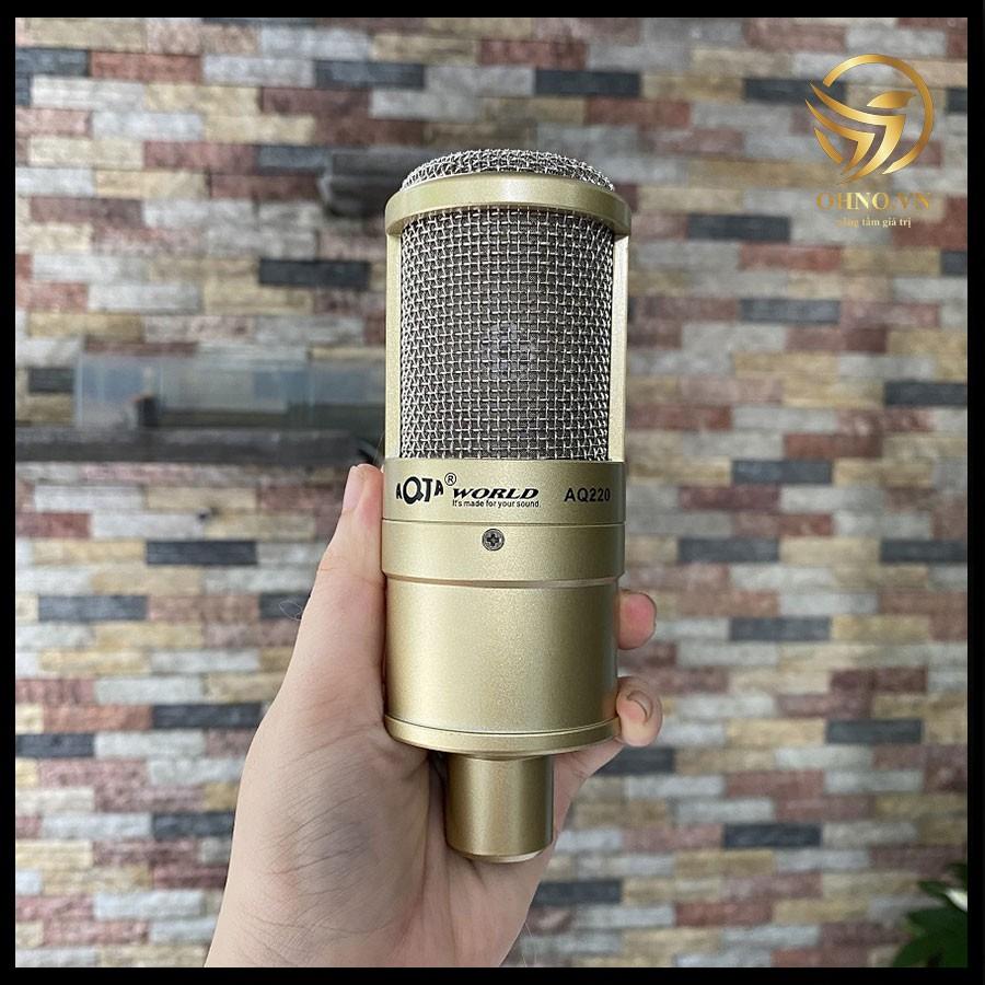 Micro Thu Âm Cao Cấp AQTA AQ 220 Bộ Mic Hát Thu Âm Karaoke