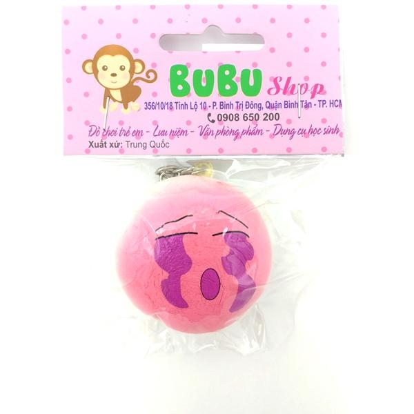 Móc Khóa Squishy Mini Emoji - Mẫu 3 - Màu Hồng