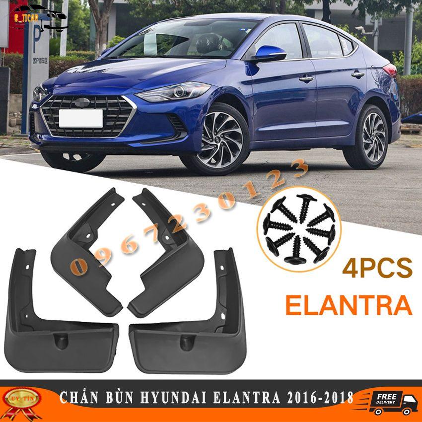 Bộ 4 Chắn Bùn Ô TÔ Hyundai Elantra 2016-2018 Nhựa Dẻo ABS
