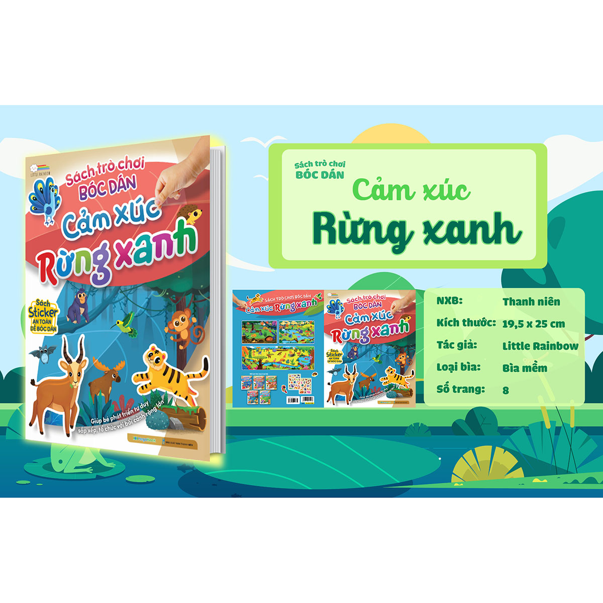 Sách trò chơi bóc dán - Cảm xúc Rừng xanh