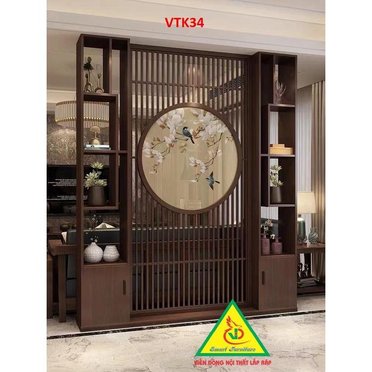 Vách ngăn phòng khách - nhà bếp Vách ngăn phòng VTK34 - Nội thất lắp ráp Viendong Adv