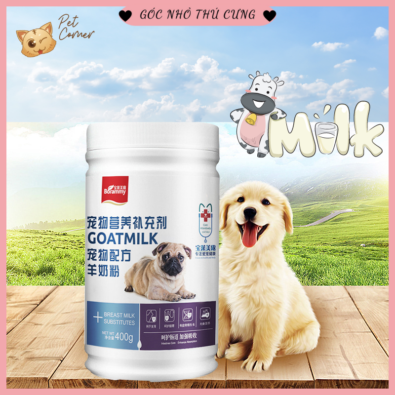 Sữa cho chó mèo Borammy, sữa cho chó con, sữa cho mèo con cung cấp dinh dưỡng phát triển toàn diện - Chó &amp; mèo (280gr)