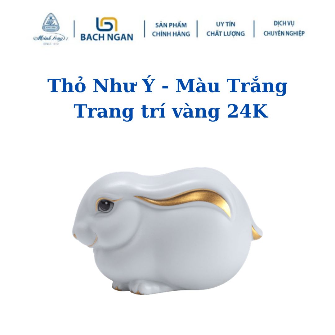 Thỏ 5.6 cm Như Ý - Màu Trắng - Trang trí, dùng trang trí nhà cửa, bàn làm việc, quà tặng bạn bè