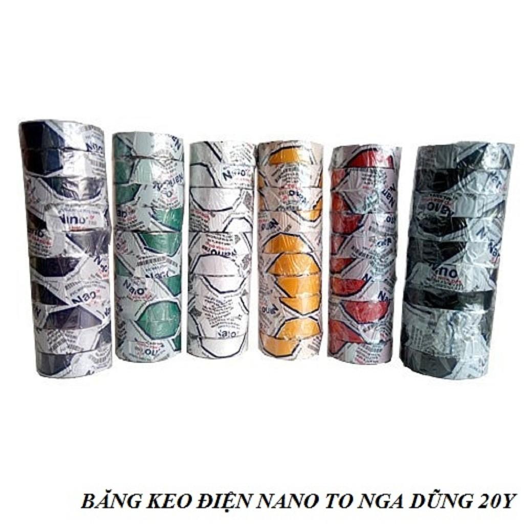 BĂNG KEO ĐIỆN NANO TO NGA DŨNG 20Y NHIỀU MÀU