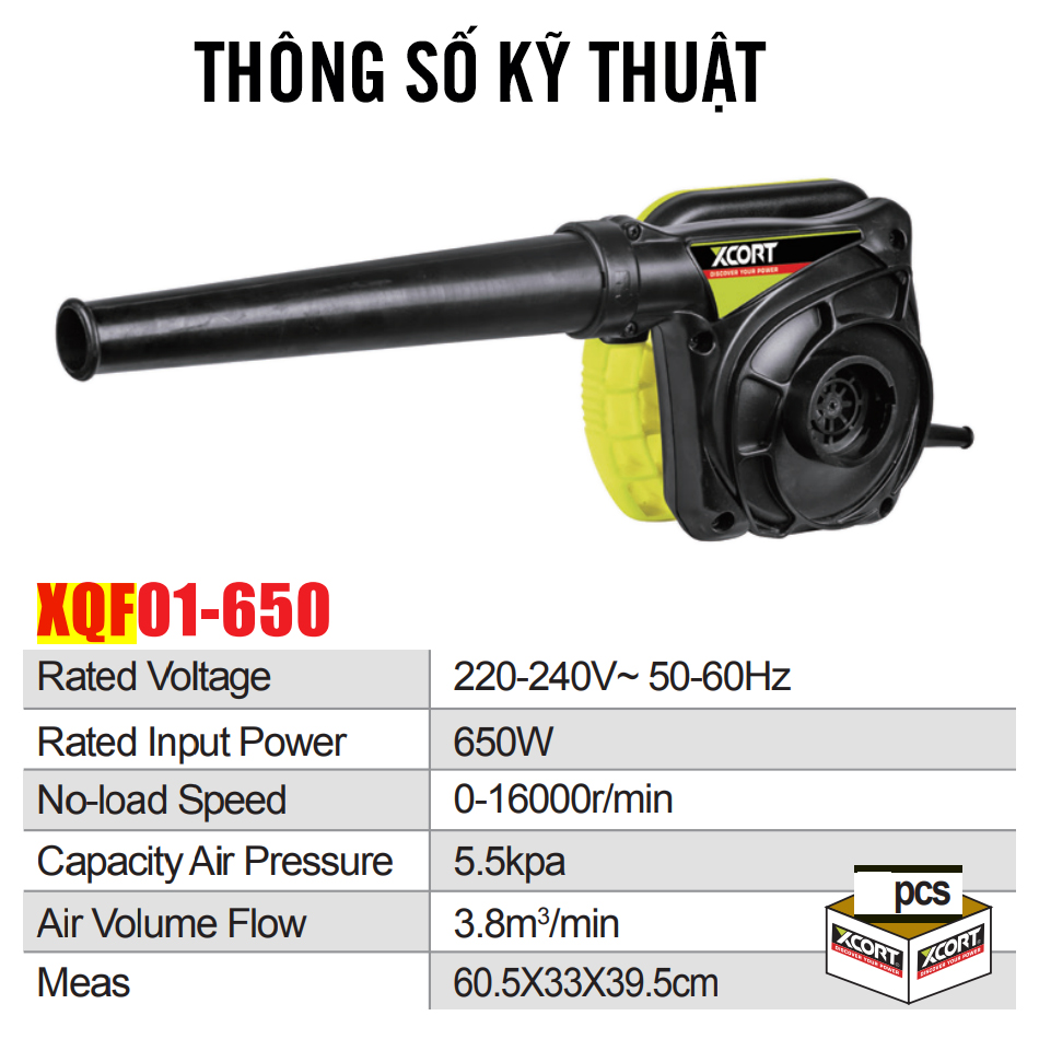 Máy thổi bụi,Máy thổi hút bụi 650W XCORT