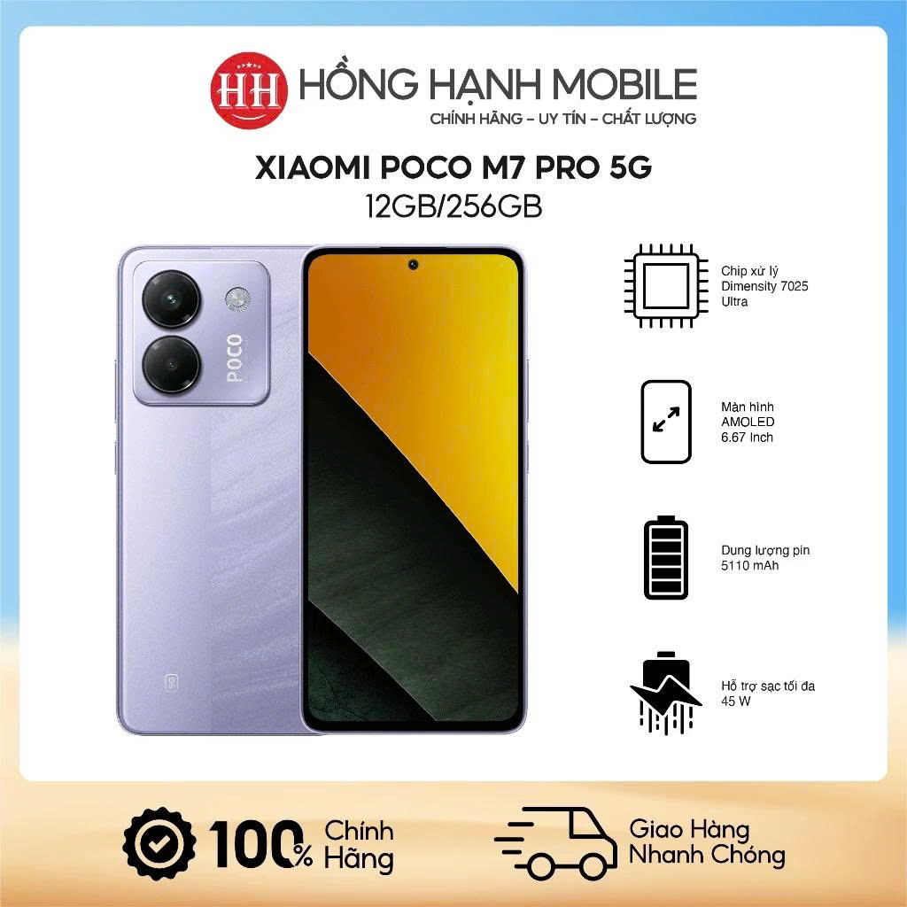 Điện Thoại Xiaomi POCO M7 Pro 5G 12GB/256GB - Hàng Chính Hãng