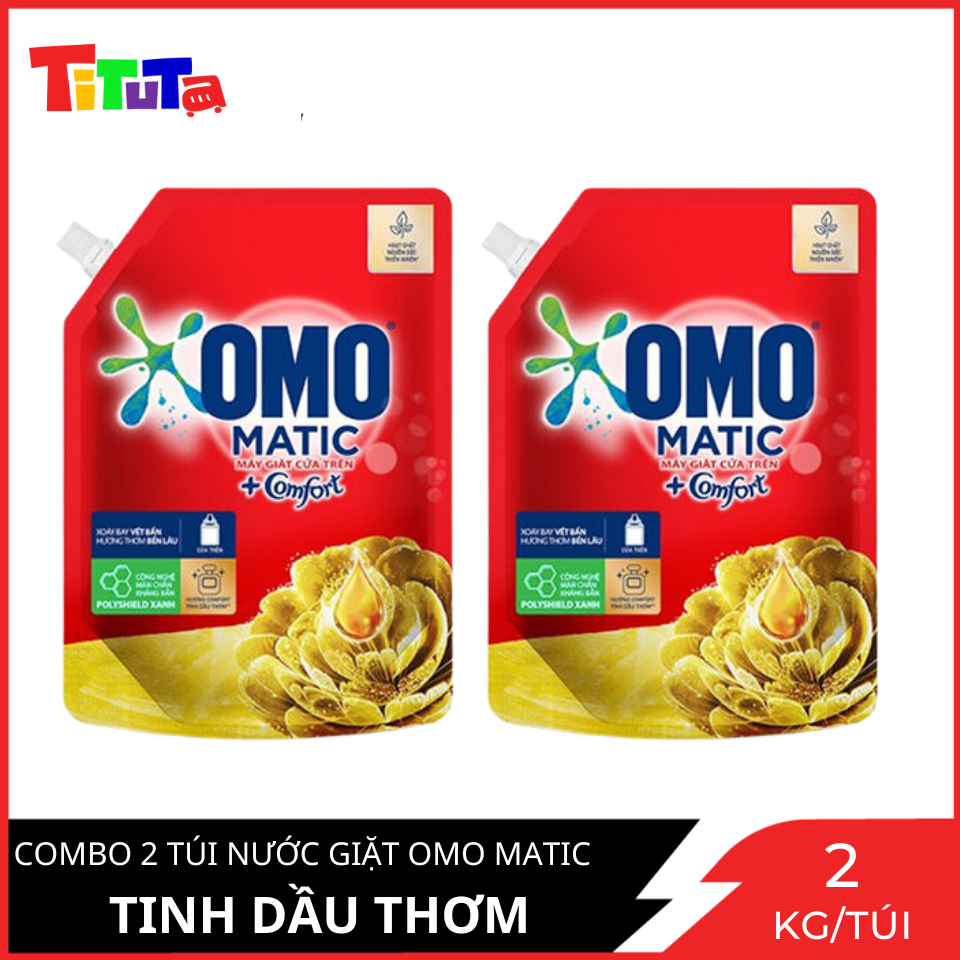 COMBO 2 túi nước giặt OMO Tinh dầu 2kg