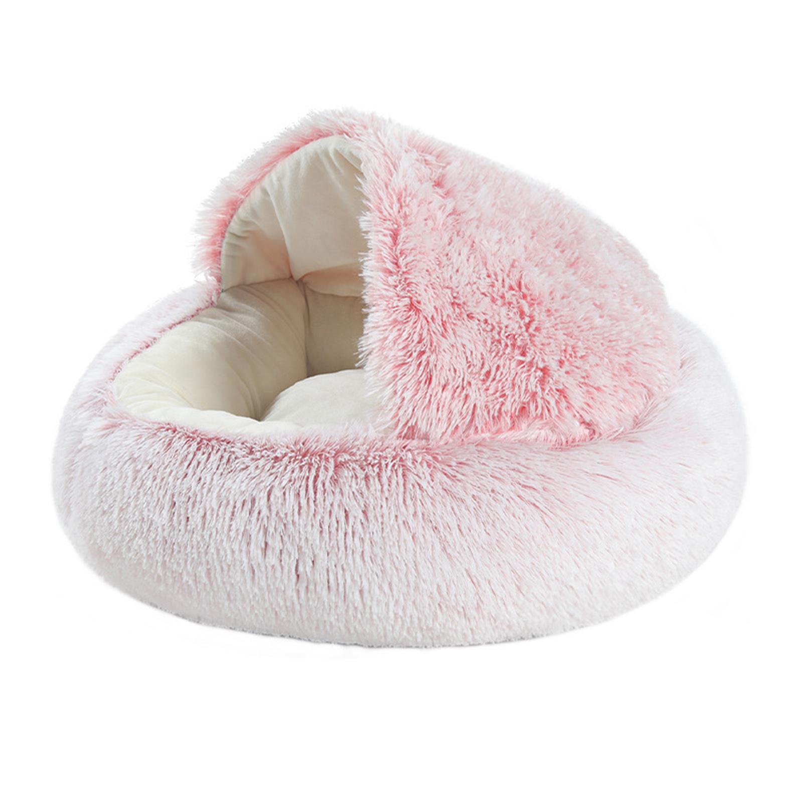 Giường giữ ấm cho chó mèo,thú cưng hình tròn dễ thương,chất liệu cotton PP sang trọng