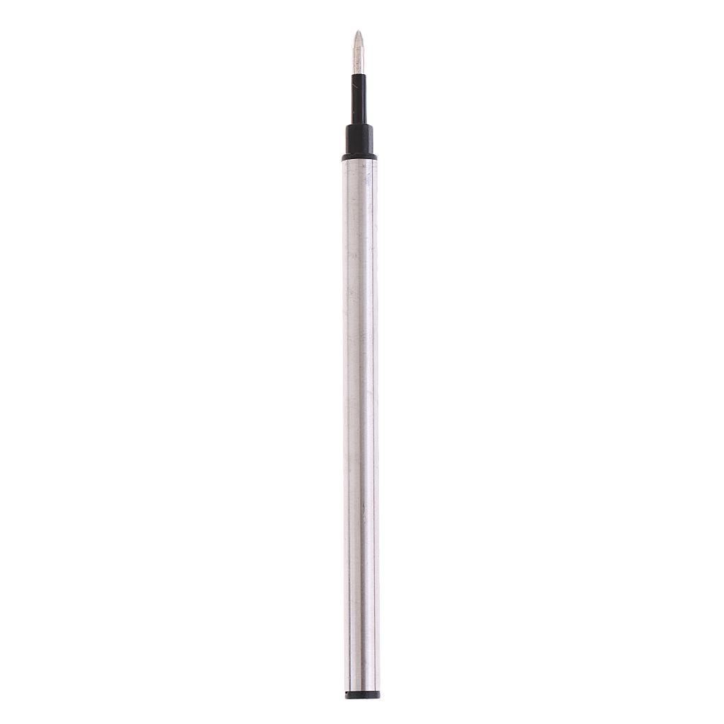 10PCS Metal Gel Pen Refill Rollerball Pen Standard Black Ink Writing Tools