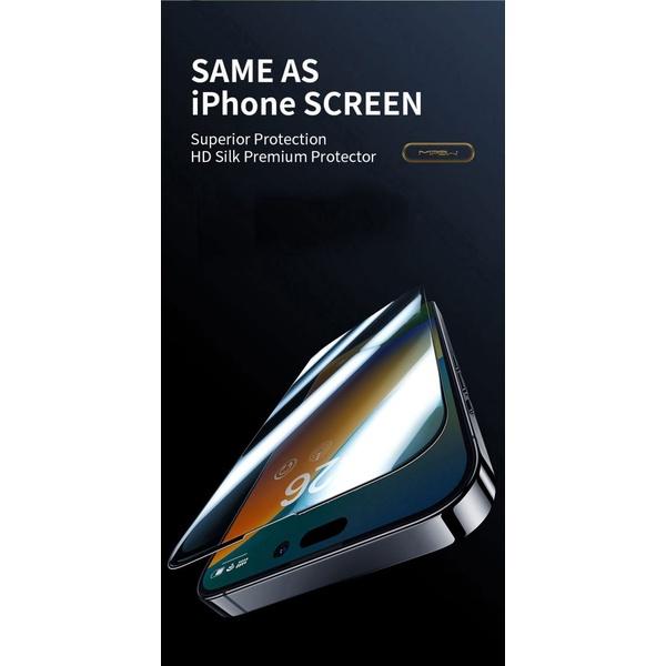 Bộ kính cường lực + Tool hỗ trợ dán cường lực MIPOW Ultra HD KingBull Premium Silk dành cho iPhone 14/13 Series tặng dán lưng Hàng Chính Hãng