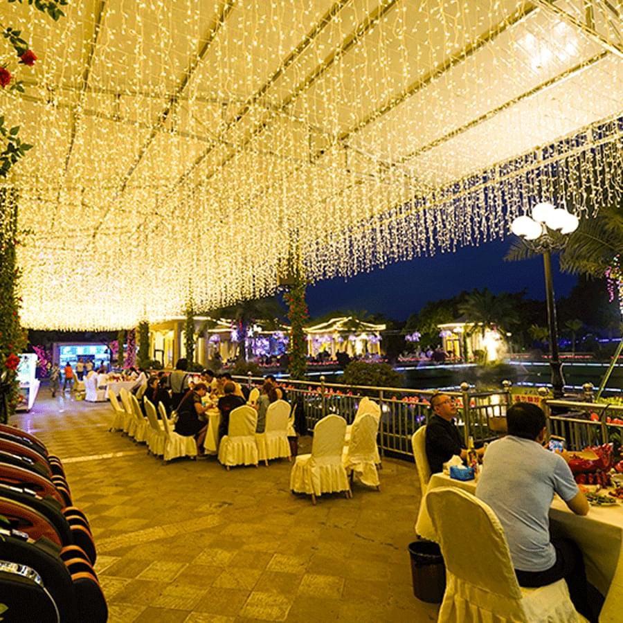 Đèn Led Thả Mành Cao Cấp 12m 60 Sợi Thả