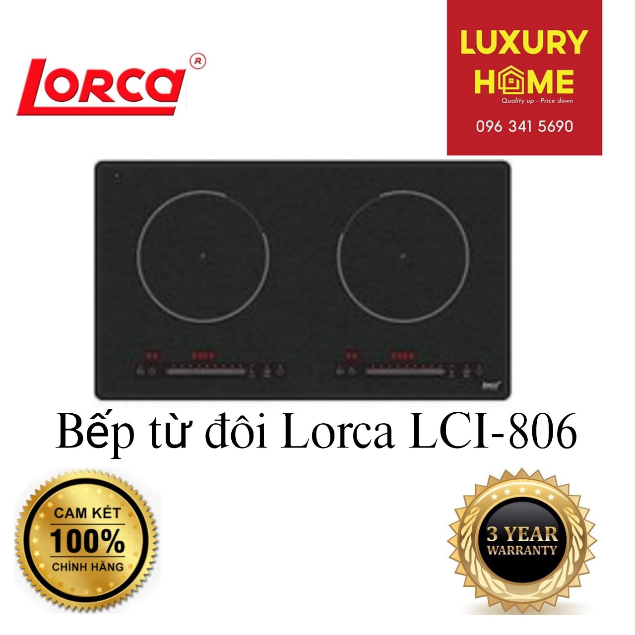 Bếp từ đôi Lorca LCI-806 - Hàng nhập khẩu