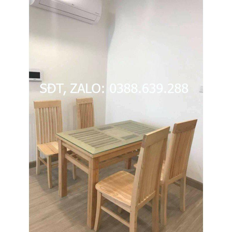 Bộ bàn ăn 4 ghế gỗ sồi
