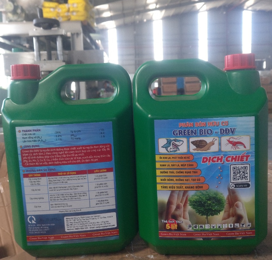 1L Phân Hữu Cơ Đạm Cá Tôm giàu Kali pha ra 400L Bón Cây Ăn Trái, Rau & Hoa Cảnh