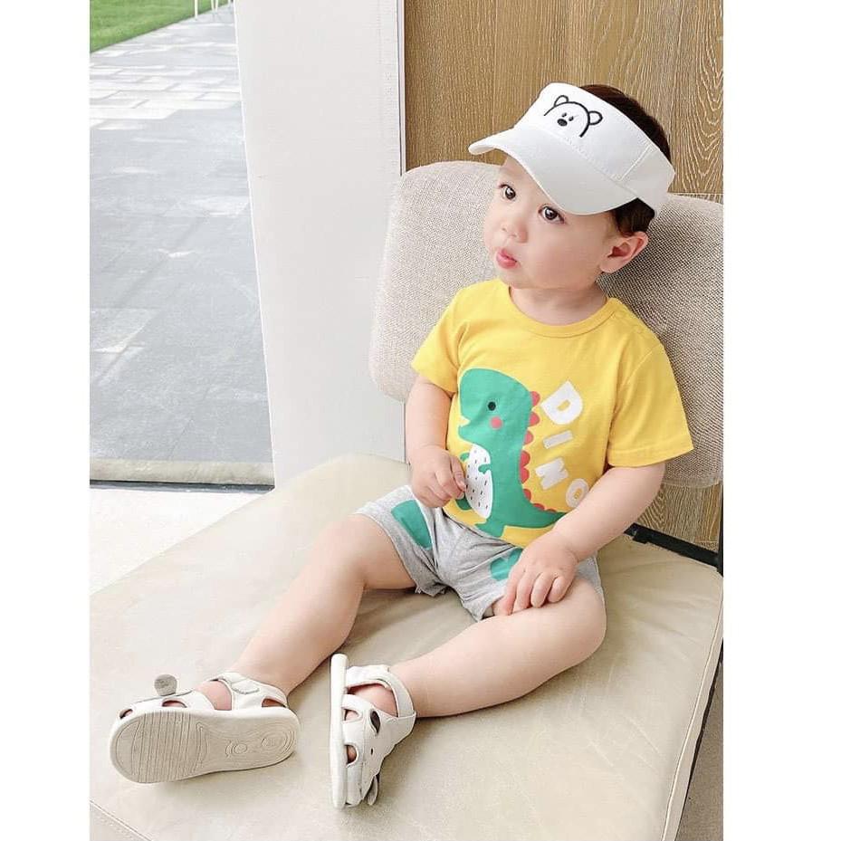 Đồ Bộ Bé Trai, Bé Gái Minky Mom Vải Cotton 100% Họa Tiết Khủng Long Động Vật, Bộ Cộc Tay Cho Bé Quần Áo Trẻ Em MKM2129