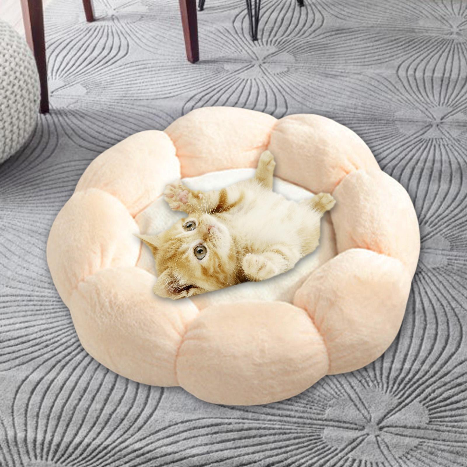 Cat Bed Basket Dog Soft Pets Supplies Light Pink S