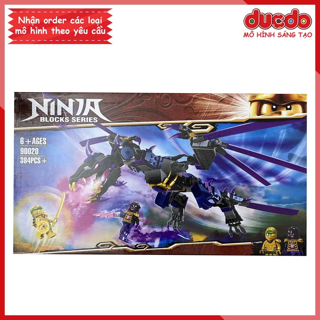 90020 LRI 11657 Lắp ghép Ninjago Rồng Đen Chúa Tể Overlord - Đồ chơi Xếp hình Mô hình Ninja Minifigures Mini 71742 BLA