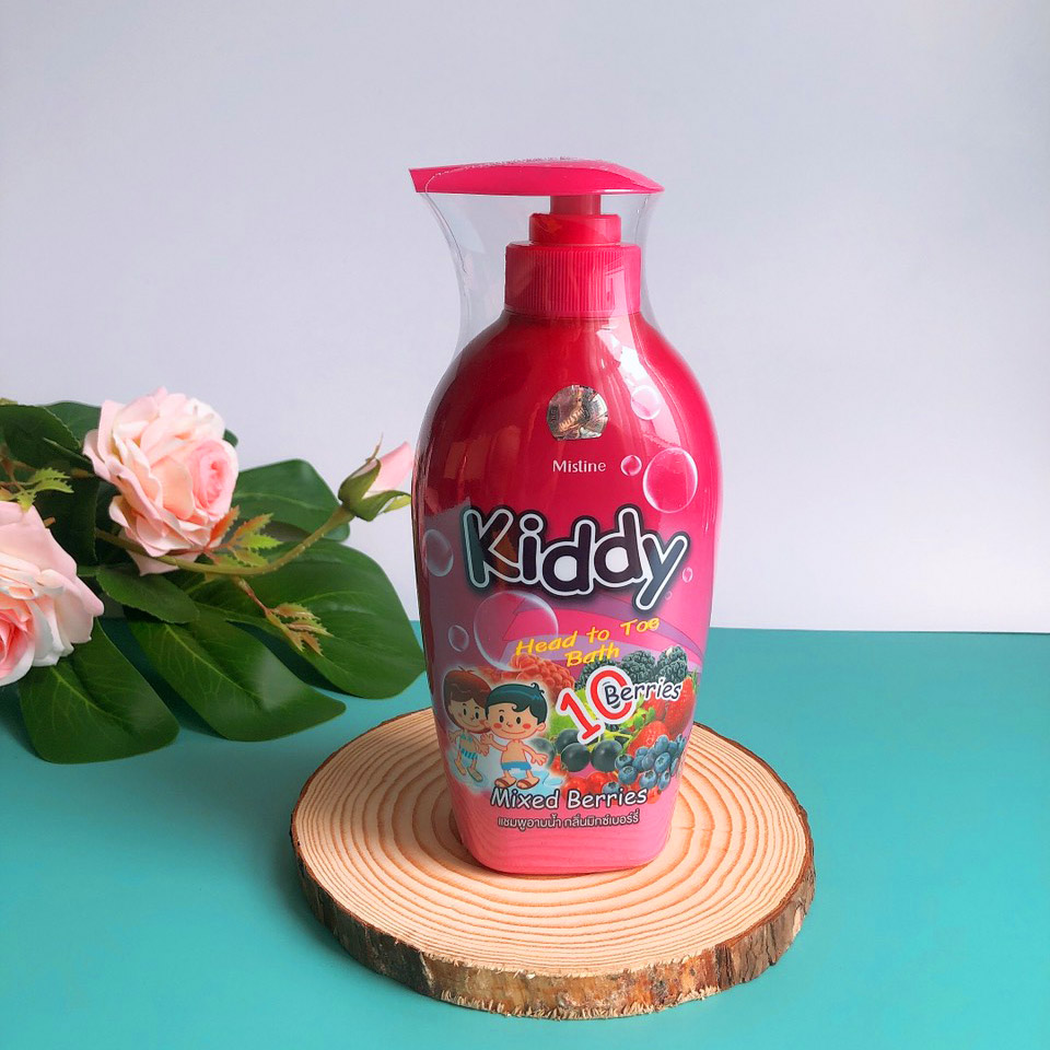 SỮA TẮM GỘI TOÀN THÂN TRẺ EM HƯƠNG TRÁI CÂY MISTINE HEAD TO TOE BATH MIXED  BERRIES