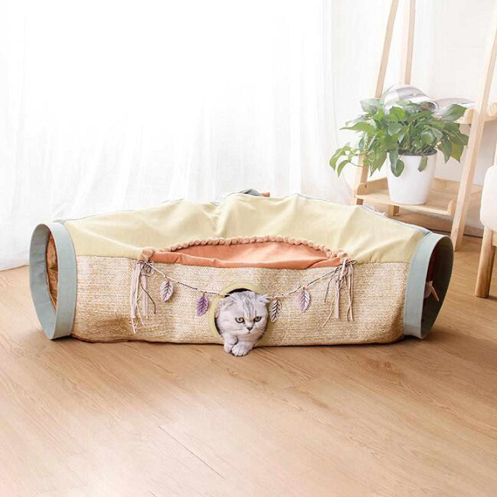 Collapsible Cat Tunnels Tube Maze Tubes Bed House Interactive Toys for Ferrets Kitten