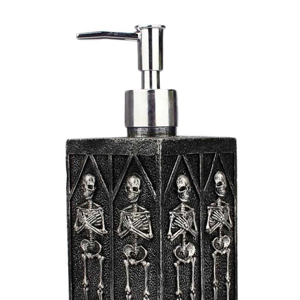 Resin Pump Bottle, 460ml Refillable Shampoo and Conditioner Dispenser, Hand Sanitizer, Shower Gel Bottles with Pump for Bathroom - Cool Decorations