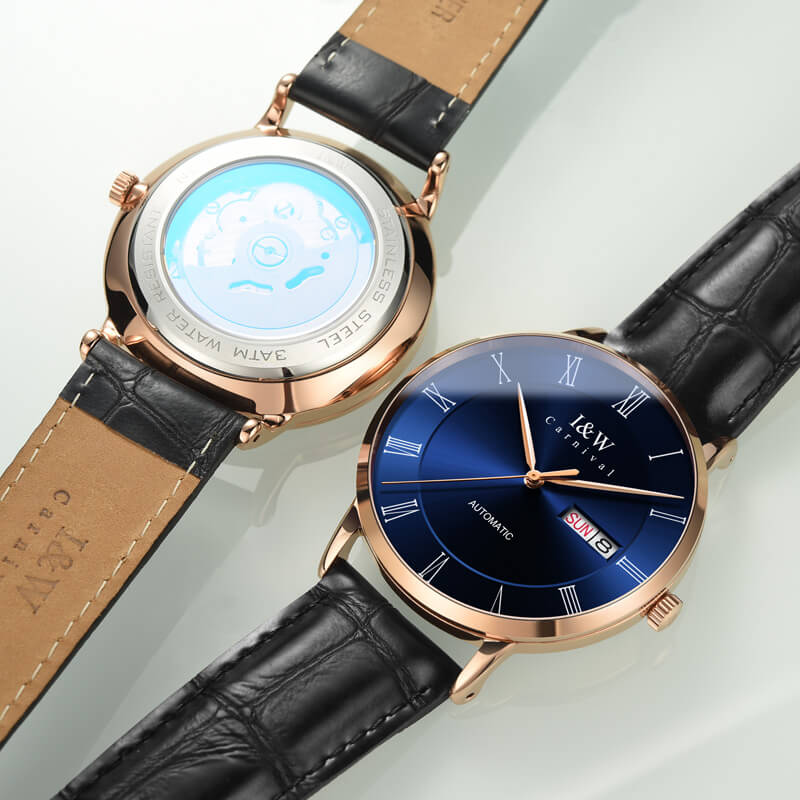 Đồng hồ nam chính hãng IW CARNIVAL IW8861G-2 Kính sapphire ,chống xước ,Chống nước 30m ,Bảo hành 24 tháng,Máy cơ ,dây da cao cấp, thiết kế đơn giản dễ đeo