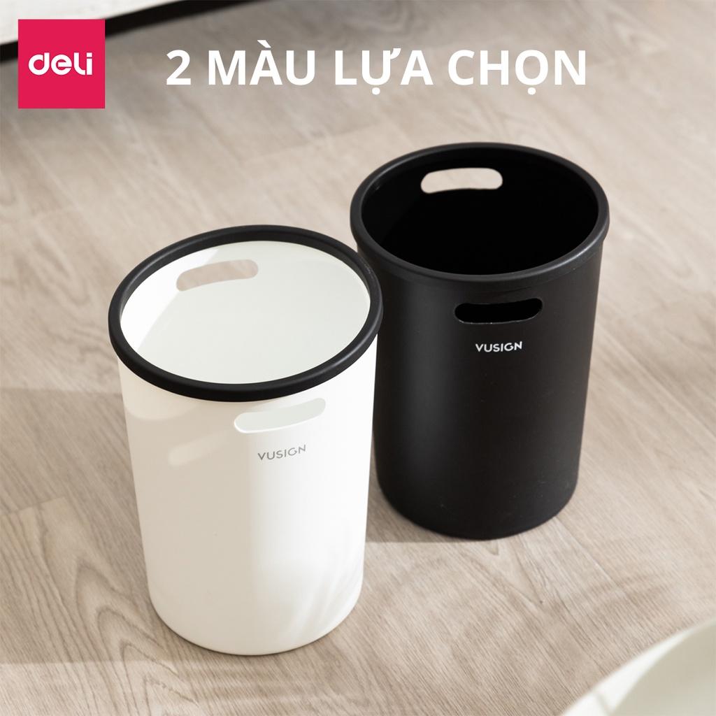 Thùng Rác Văn Phòng Gia Đình 6L Cố Định Túi Rác Deli - Sọt Rác Nhựa Nguyên Sinh Hạn Chế Mùi Hôi Tiện Lợi Tiết Kiệm Không Gian Cho Văn Phòng Nhà Bếp - VS1101