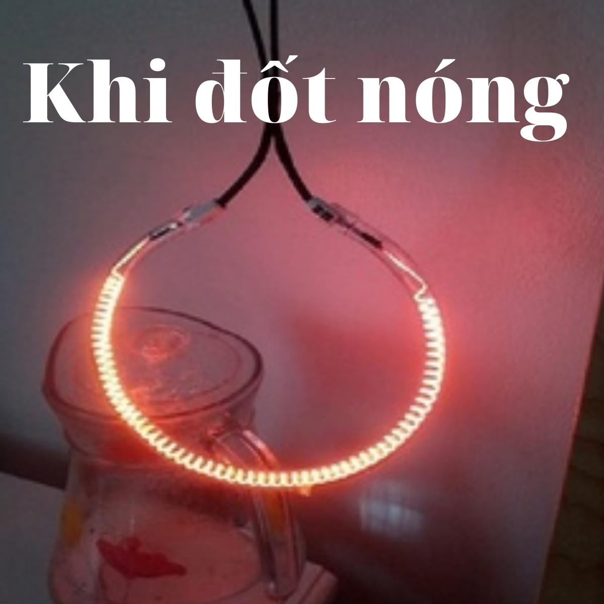 Bóng đèn dùng cho lò nướng thủy tinh công suất 1200 đến 1300w, đường kính trong 13cm, đường kính ngoài 15cm