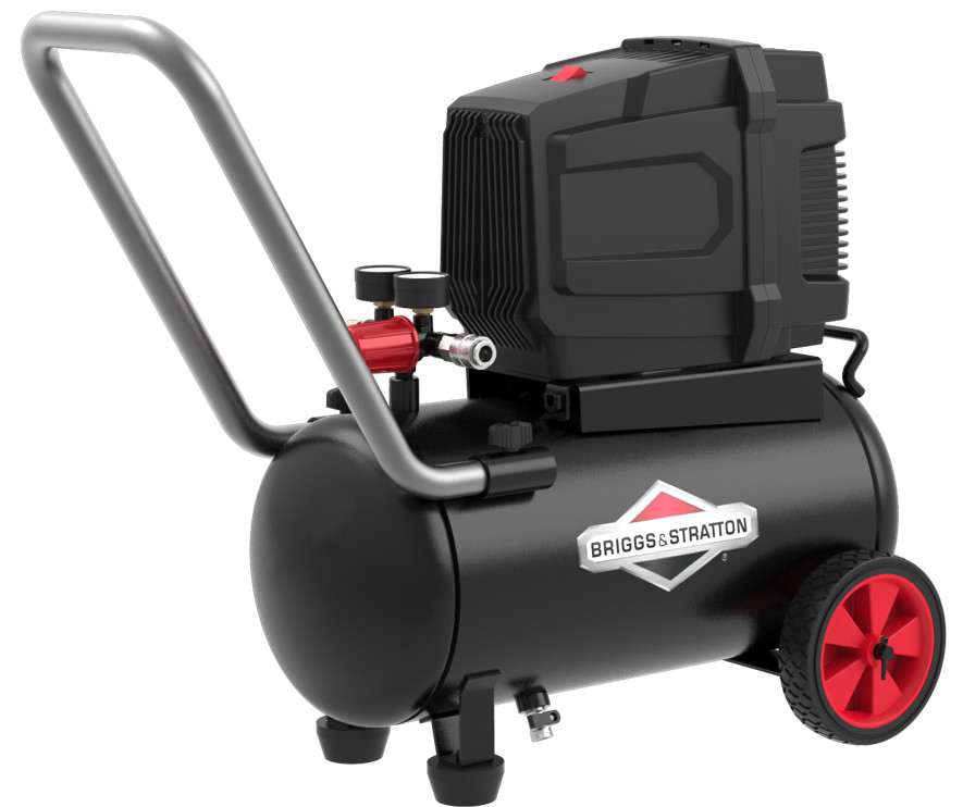 Máy nén khí không dầu hiệu B/S – BRIGGS &amp; STRATTON USA  bình chứa 24L công suất 1.5HP  MODEL 0202481- Hàng chính hãng