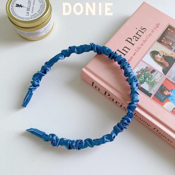 Cài tóc /Băng Đô Bờm Tóc Nữ Vải Lụa Satin Nhiều Màu Phong Cách Vintage Hàn Quốc.