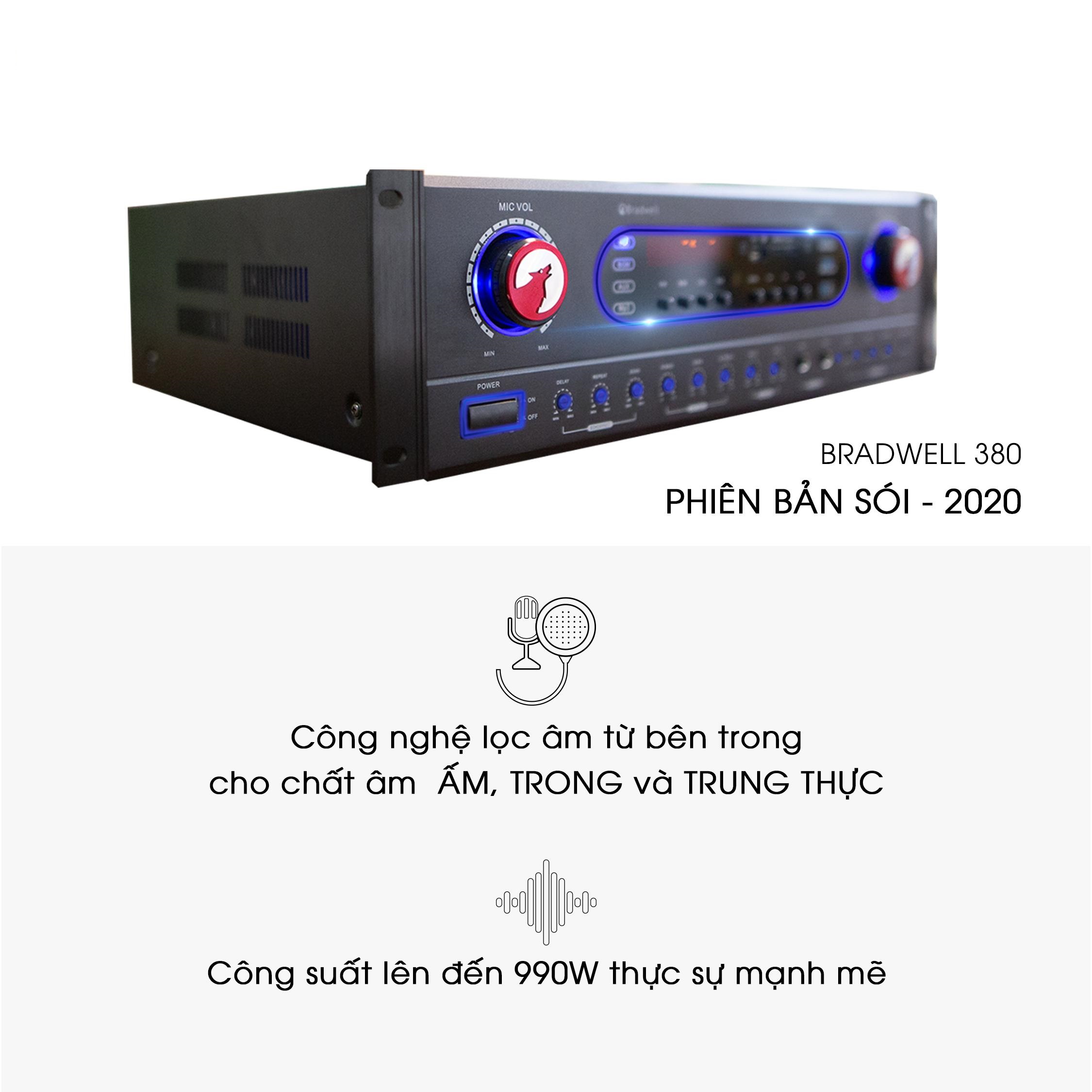 AMPLY BLUETOOTH NGHE NHẠC, KARAOKE ĐỈNH CAO BRADWELL 380 PHIÊN BẢN SÓI_HÀNG CHÍNH HÃNG