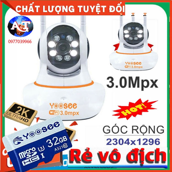 Camera IP WIFI Yoosee HD1080P 3.0Mps ban đêm có màu-Hàng nhập khẩu