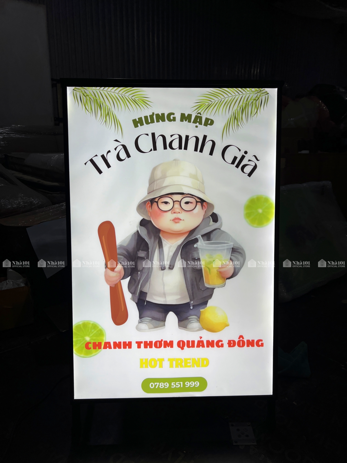 (Kích thước 60x90) Bảng LED quảng cáo siêu mỏng mặt kính cường lực, menu LED siêu mỏng