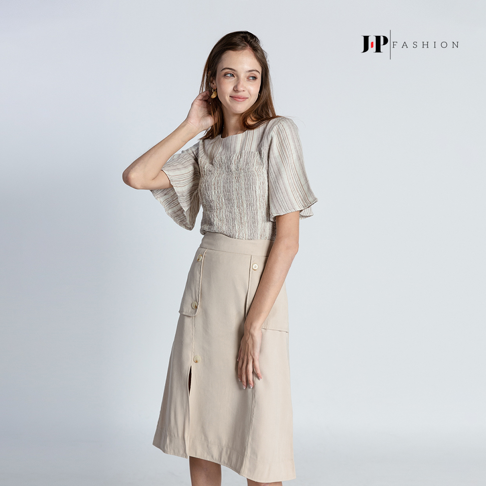 Áo sơ mi nữ họa tiết kẻ sọc J-P Fashion 10605929