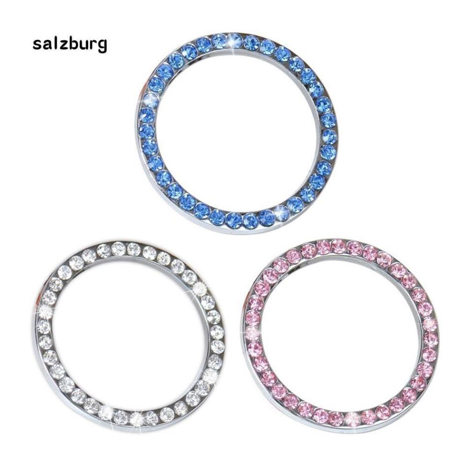 Vòng đá trang trí đính đá nút START STOP cho xe hơi logo sang trọng bắt mắt