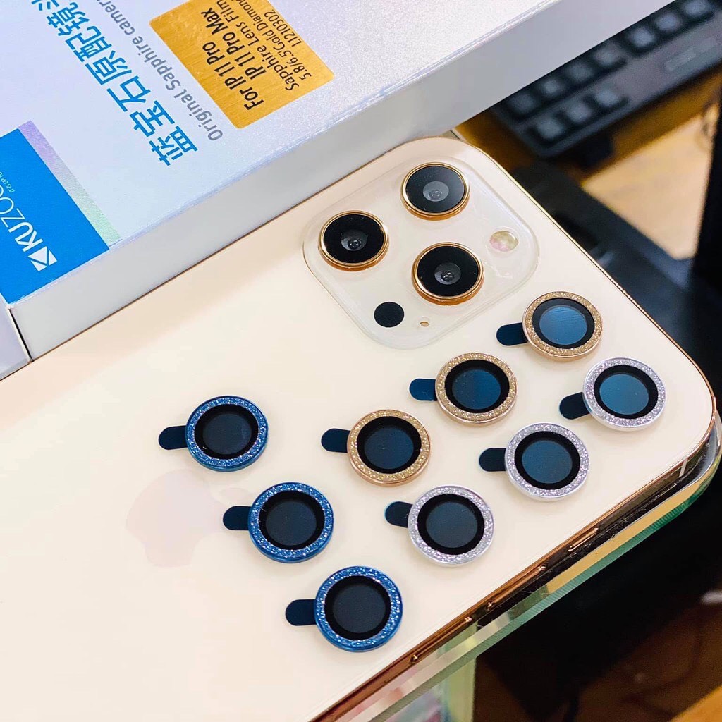 Combo Bộ Vòng Kim Cương KUZOOM Bảo Vệ Camera iPhone 12Pro - 12Pro Max - Chống Bụi Và Mờ Camera - Siêu Xịn Xò Và Sang Chảnh - Tôn Thêm Vẻ Sang Trọng Cho iPhone Của Bạn - - Hàng Chính Hãng