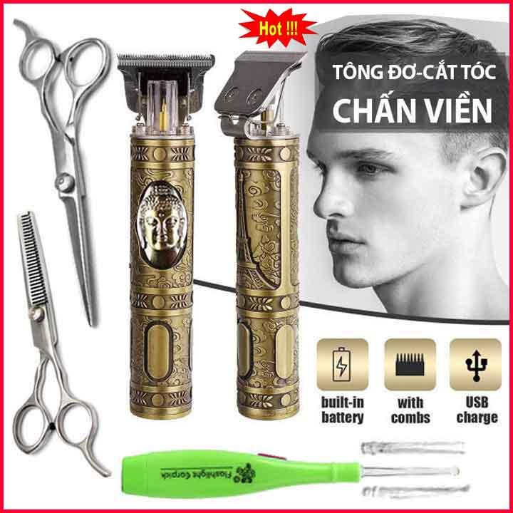 Tông đơ cắt tóc - cạo râu - bấm viền - Tông đơ chấn viền sạc điện cầm tay Pin rời