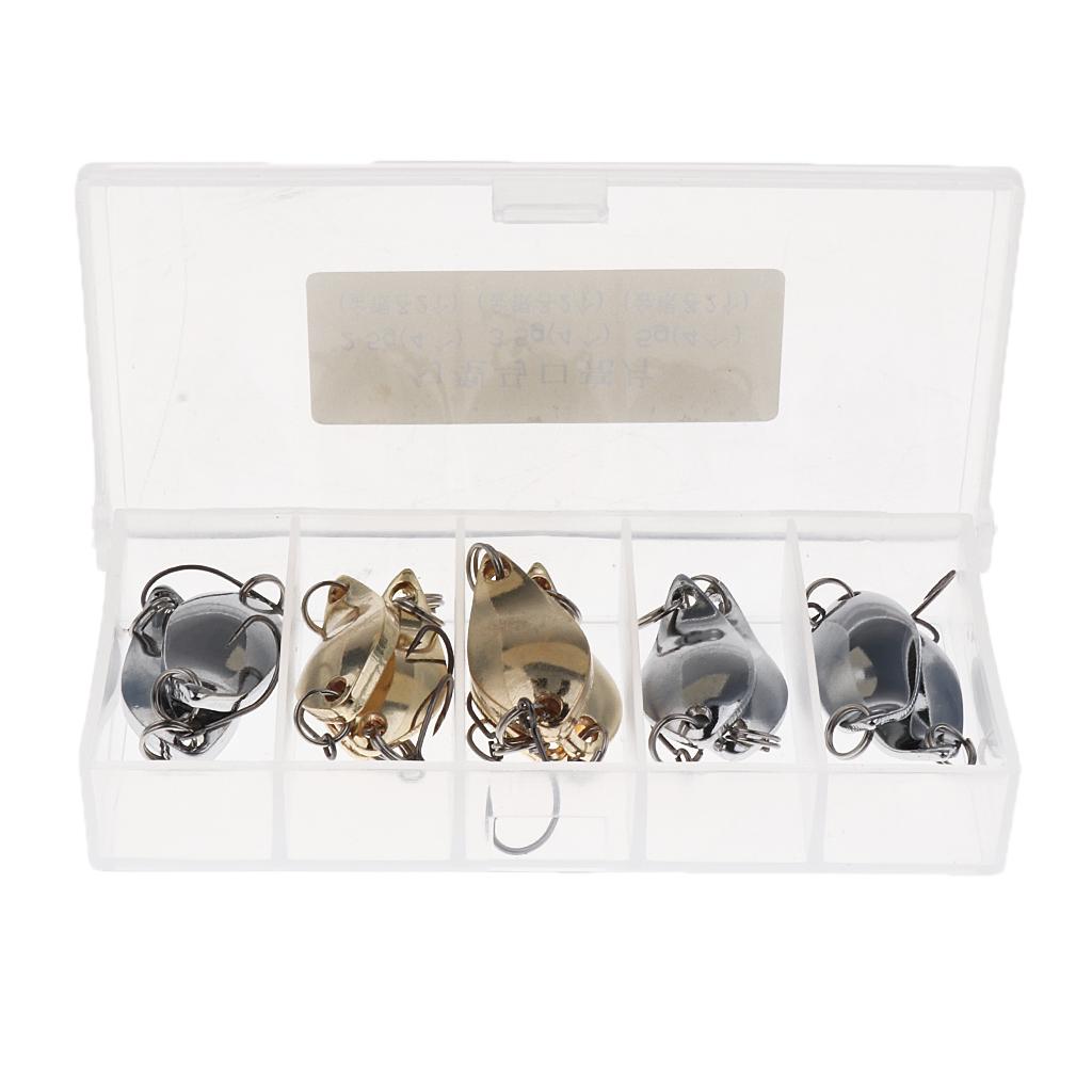 Fishing Lures Metal Spoons Hard Baits 16pcs Set Fishing Lures Spinner Baits Single Hook Tackle Salmon Bass