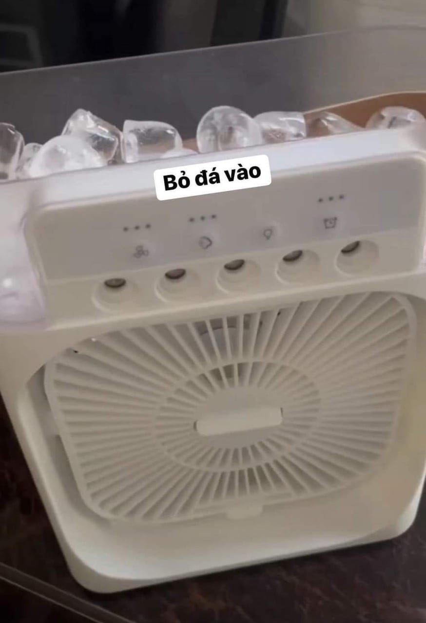QUẠT PHUN SƯƠNG ĐỂ BÀN 5 BEC PHUN SƯƠNG SIZE LỚN - HÀNG CHÍNH HÃNG