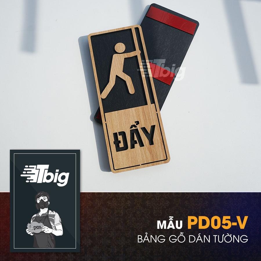 Bảng gỗ kéo đẩy dán cửa ra vào có sẵn keo 2 mặt dễ dàng lắp đặt
