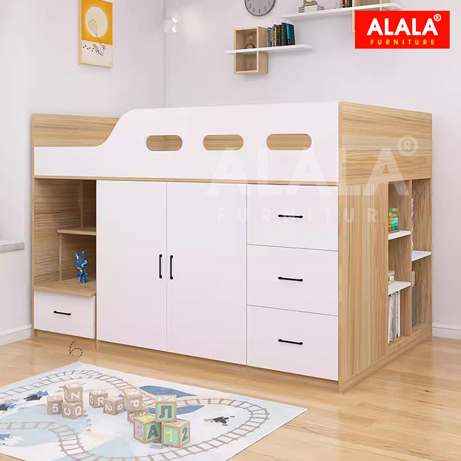 Giường tầng thấp ALALA162 đa năng/ Miễn phí vận chuyển và lắp đặt/ Đổi trả 30 ngày/ Sản phẩm được bảo hành 5 năm từ thương hiệu ALALA/ Chịu lực 700kg