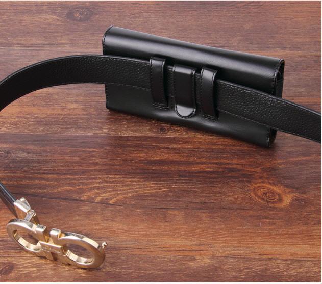 Bao da đựng điện thoại đeo ngang hông dùng được cho điện thoại từ 5inch dến 6,3 inch  , trên 6.7 inch - hàng nhập khẩu